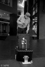 puppet man on the street in Auckland